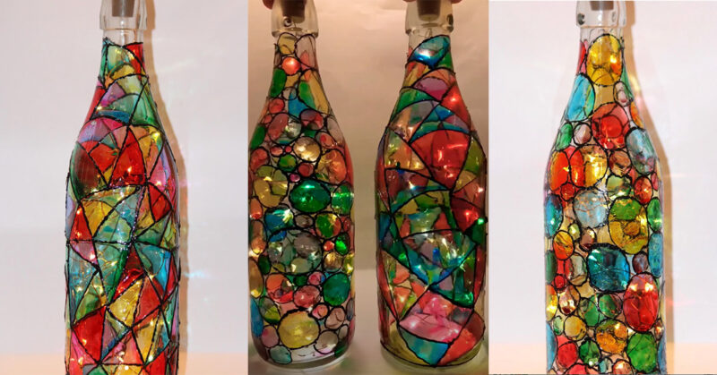 stained bottles